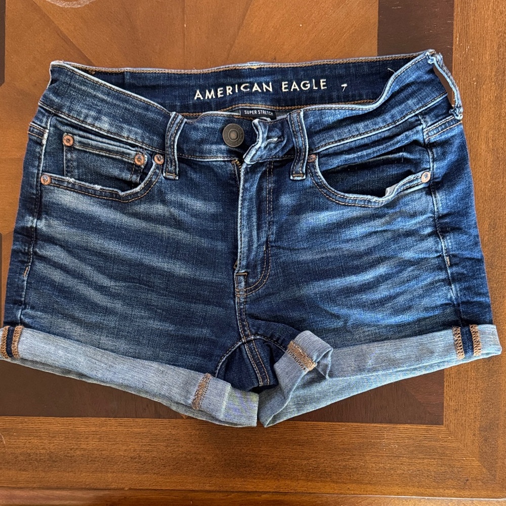 American Eagle Outfitters Dark Blue Jean Shorts